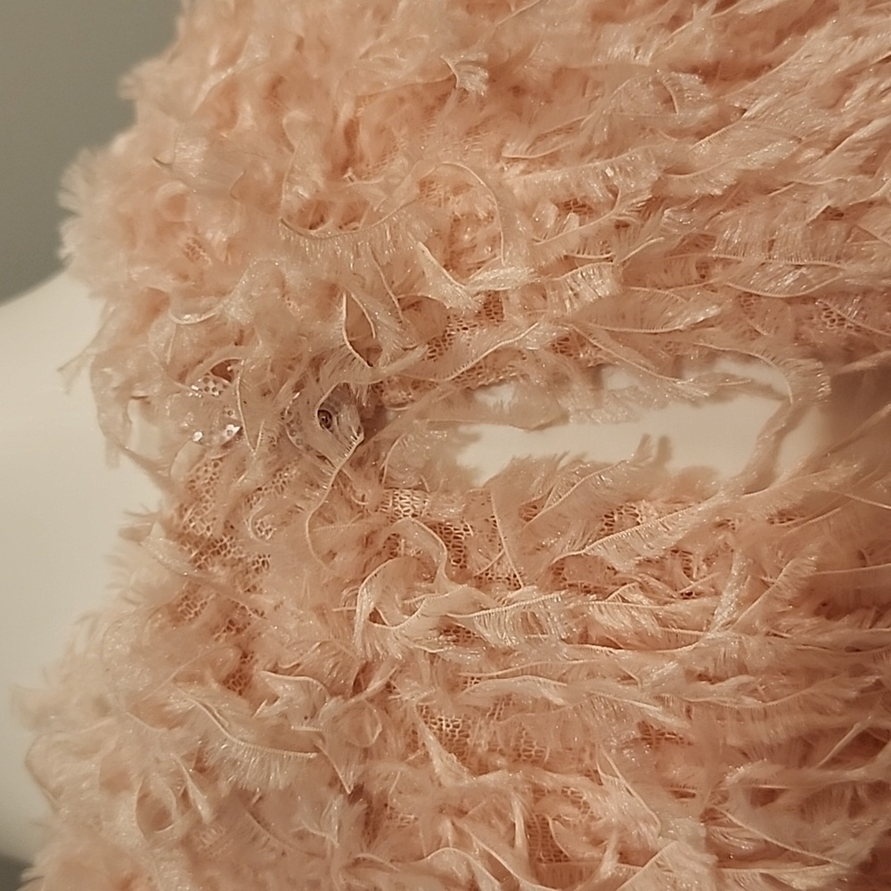 POL Shag 60’s Mod Pink Flamingo Feather Style Party A Line Dress NWT - Picture 9 of 15